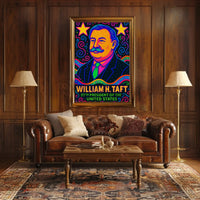 William H. Taft Vibrant Retro Pop Art Poster PosterGoat
