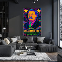 William H. Taft Vibrant Retro Pop Art Poster PosterGoat