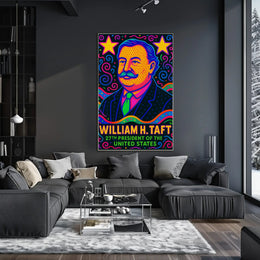 William H. Taft Vibrant Retro Pop Art Poster PosterGoat