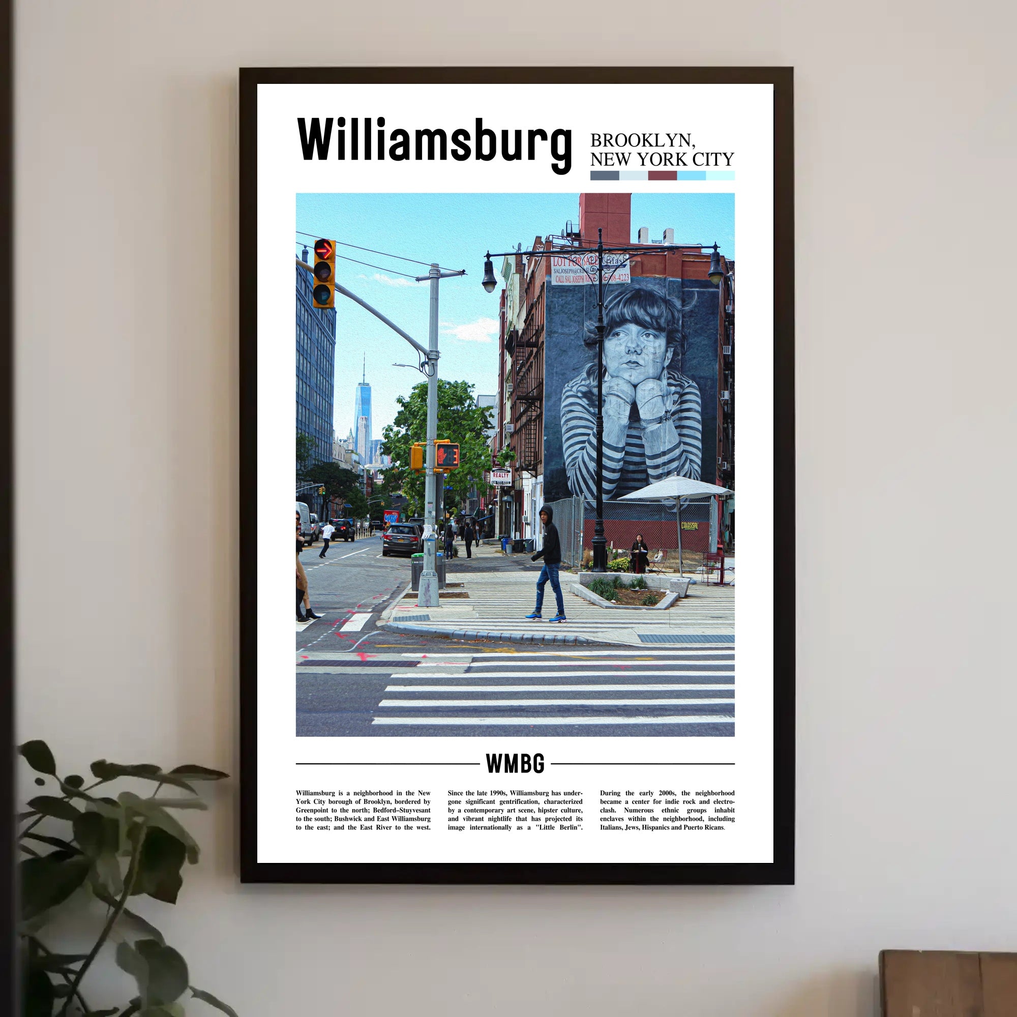 Williamsburg Mural Street Scene Artistic Poster PosterGoat