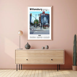 Williamsburg Mural Street Scene Artistic Poster PosterGoat