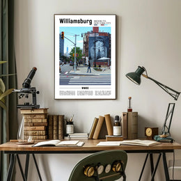 Williamsburg Mural Street Scene Artistic Poster PosterGoat