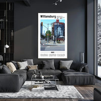 Williamsburg Mural Street Scene Artistic Poster PosterGoat