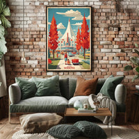Winnipeg Mid-Century Modern Cityscape Travel Poster PosterGoat