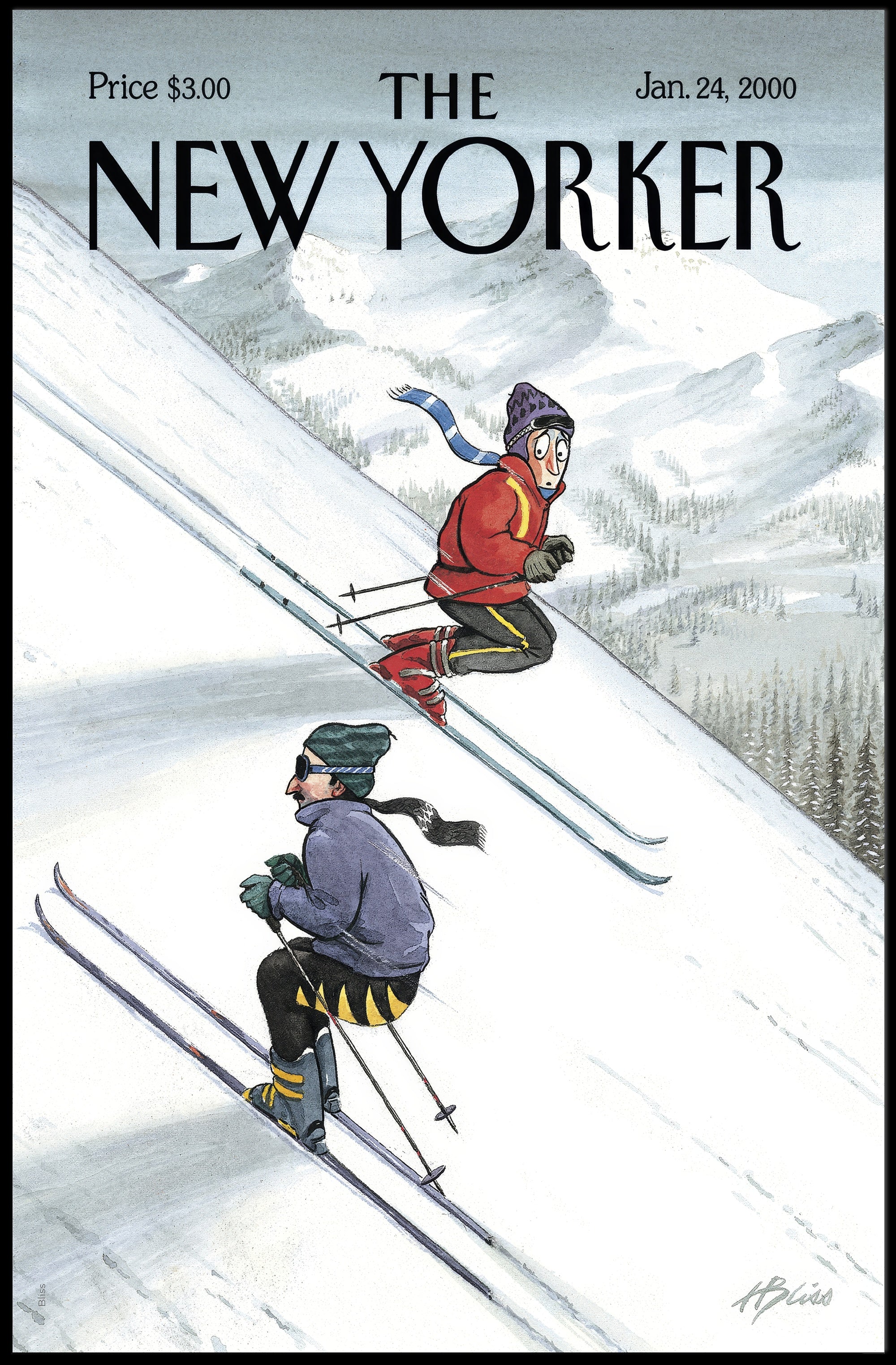 Winter Adventure Skiing Sports Poster PosterGoat