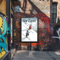 Winter Adventure Skiing Sports Poster PosterGoat