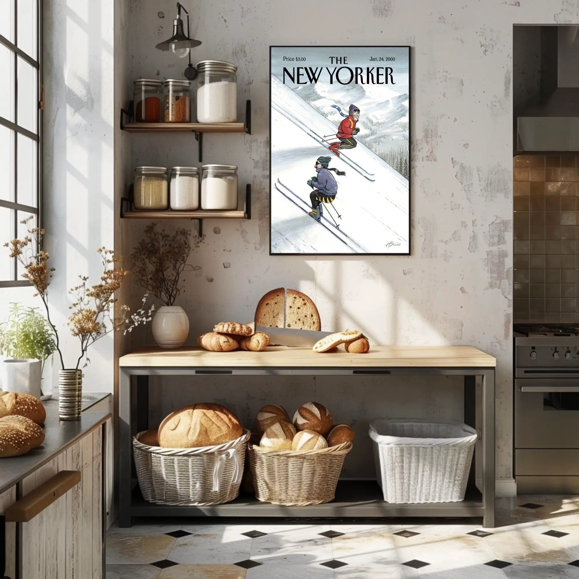 Winter Adventure Skiing Sports Poster PosterGoat