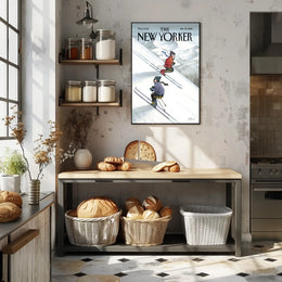 Winter Adventure Skiing Sports Poster PosterGoat