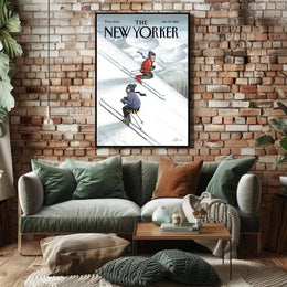 Winter Adventure Skiing Sports Poster PosterGoat