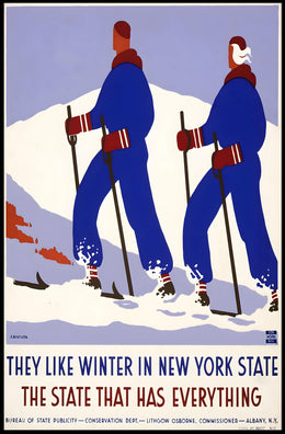 Winter Sports Adventure Poster: New York State Travel Poster PosterGoat