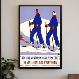 Winter Sports Adventure Poster: New York State Travel Poster PosterGoat