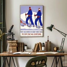 Winter Sports Adventure Poster: New York State Travel Poster PosterGoat