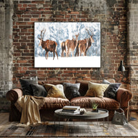 Winter Wildlife in Snowy Forest Scenery Animal Poster PosterGoat