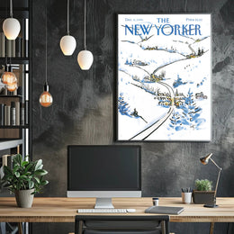Wintery Rural Landscape, December 1986 Vintage Travel Poster PosterGoat
