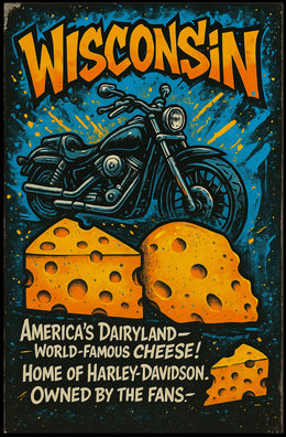 Wisconsin Americas Dairyland Poster PosterGoat