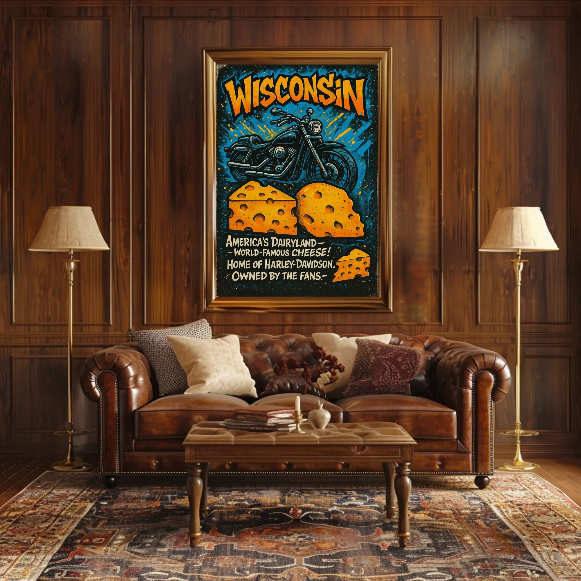 Wisconsin Americas Dairyland Poster PosterGoat