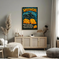 Wisconsin Americas Dairyland Poster PosterGoat
