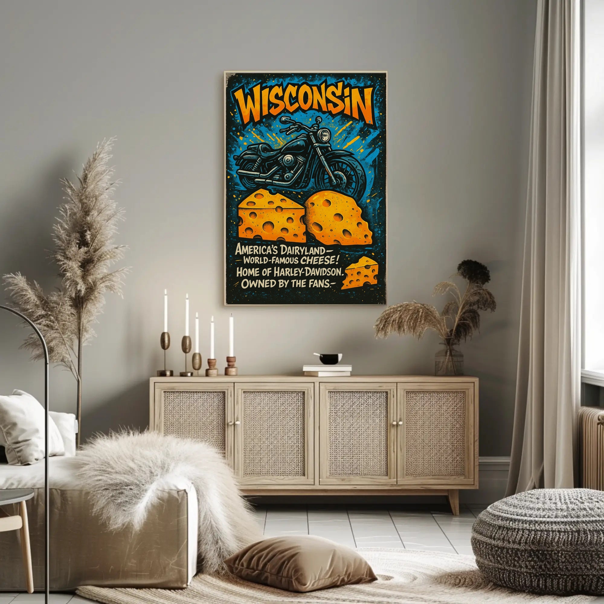 Wisconsin Americas Dairyland Poster PosterGoat