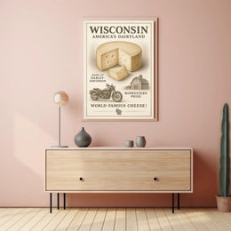 Wisconsin Americas Dairyland Poster PosterGoat