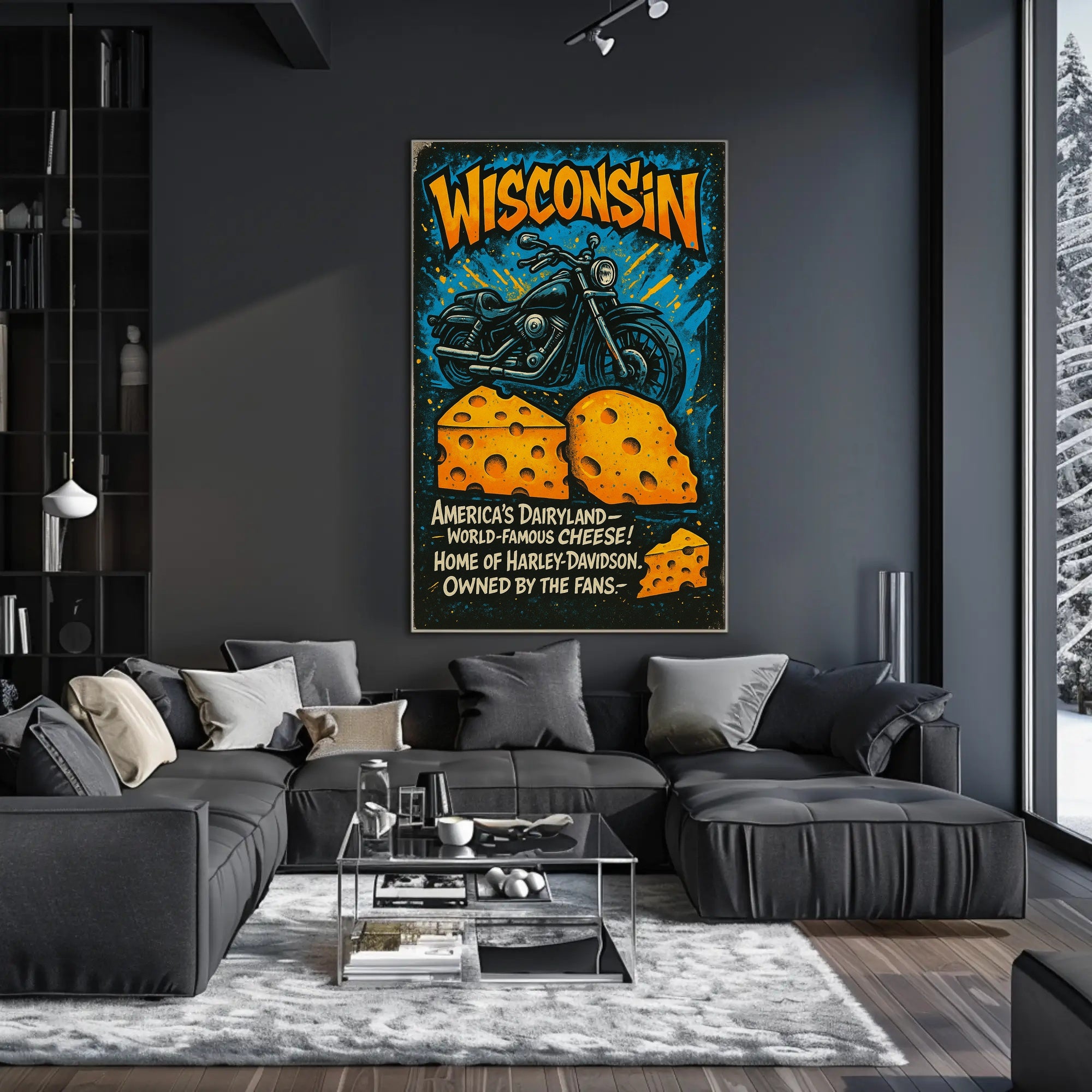 Wisconsin Americas Dairyland Poster PosterGoat