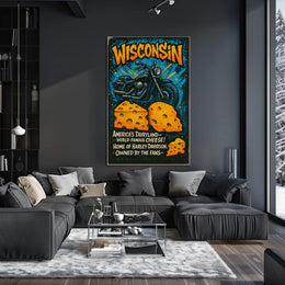 Wisconsin Americas Dairyland Poster PosterGoat