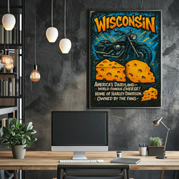 Wisconsin Americas Dairyland Poster PosterGoat