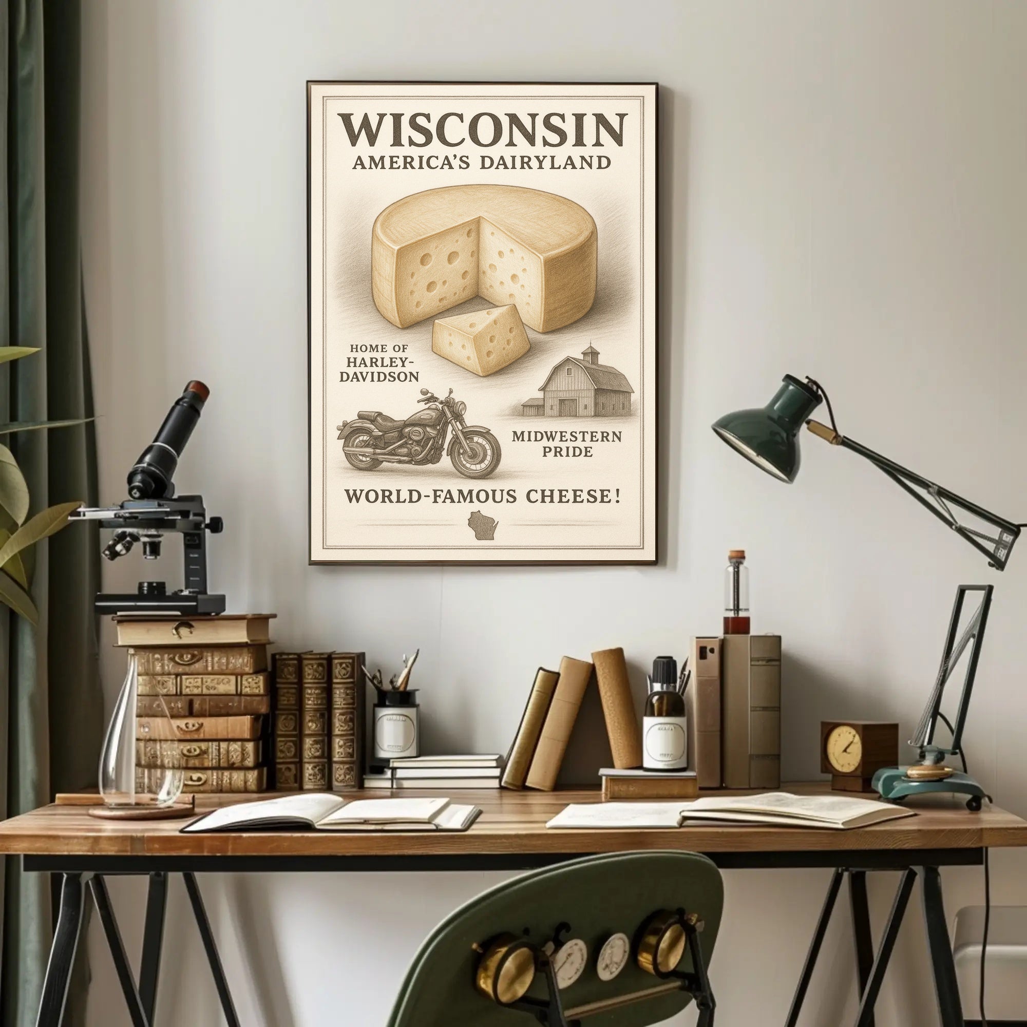 Wisconsin Americas Dairyland Poster PosterGoat