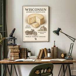 Wisconsin Americas Dairyland Poster PosterGoat