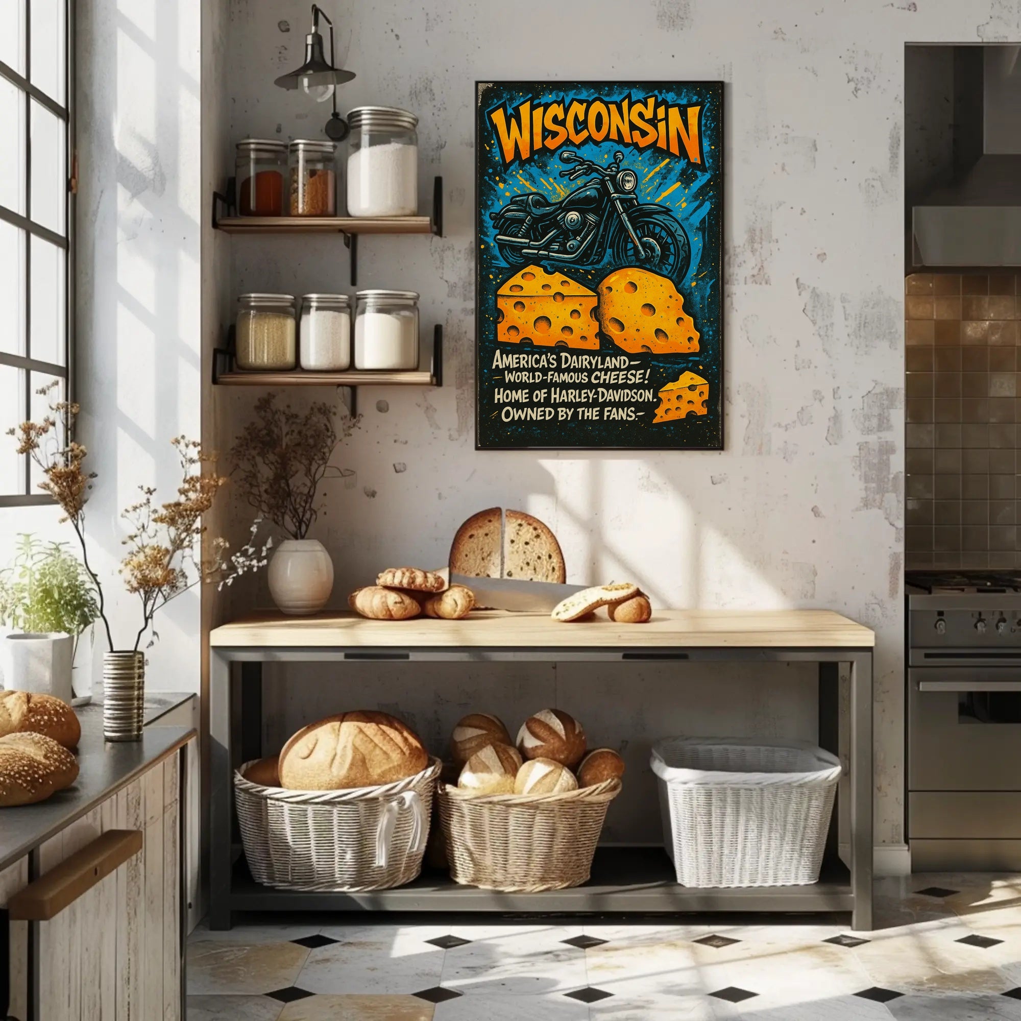 Wisconsin Americas Dairyland Poster PosterGoat