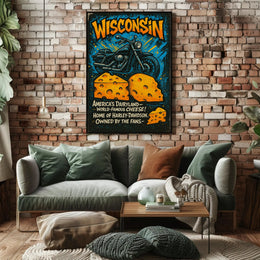 Wisconsin Americas Dairyland Poster PosterGoat