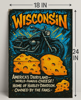 Wisconsin Americas Dairyland Poster PosterGoat