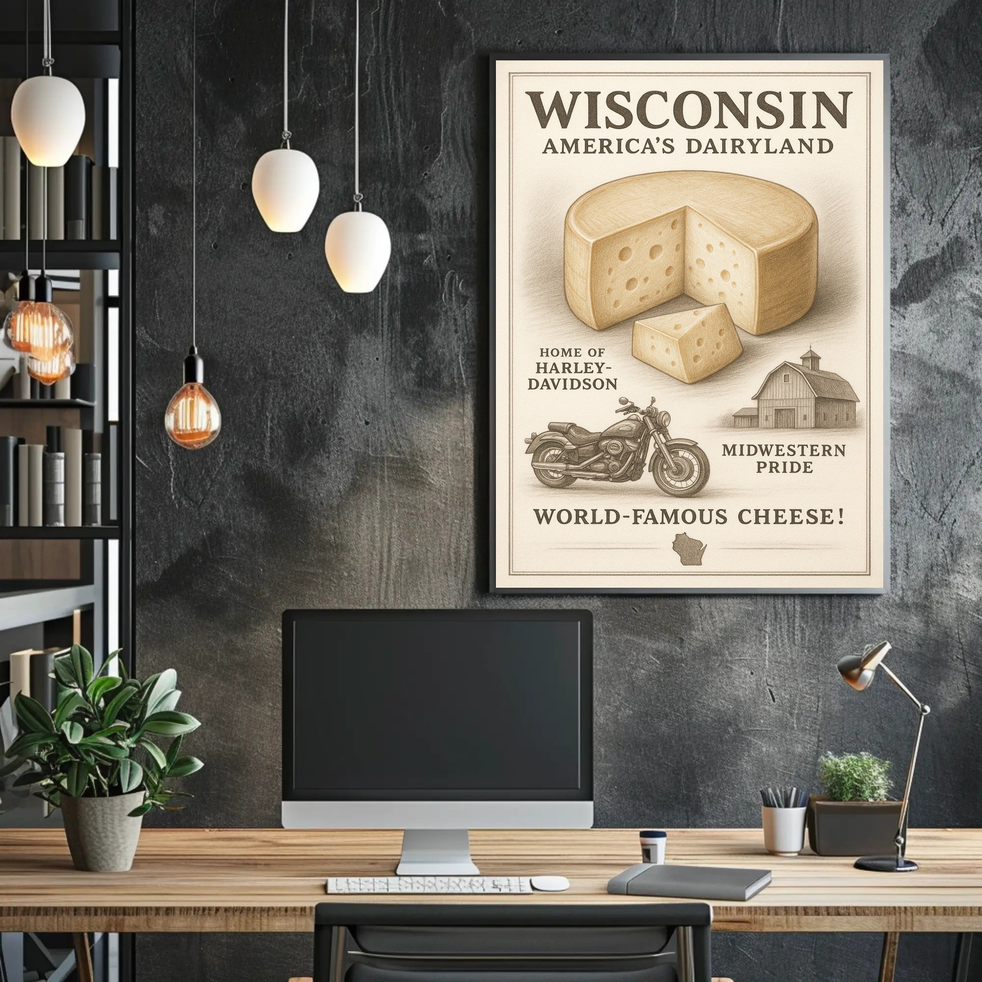 Wisconsin Americas Dairyland Poster PosterGoat