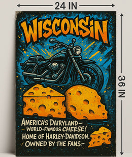 Wisconsin Americas Dairyland Poster PosterGoat