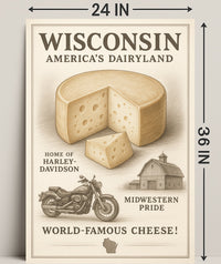 Wisconsin Americas Dairyland Poster PosterGoat