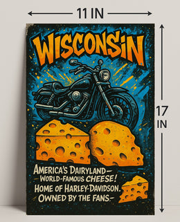 Wisconsin Americas Dairyland Poster PosterGoat