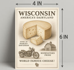 Wisconsin Americas Dairyland Poster PosterGoat