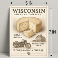 Wisconsin Americas Dairyland Poster PosterGoat