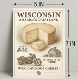 Wisconsin Americas Dairyland Poster PosterGoat
