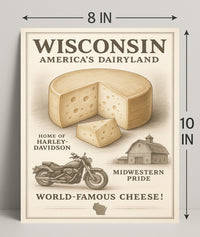 Wisconsin Americas Dairyland Poster PosterGoat
