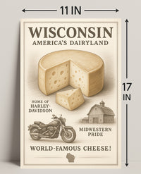 Wisconsin Americas Dairyland Poster PosterGoat