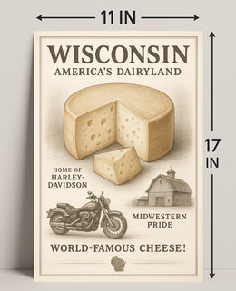 Wisconsin Americas Dairyland Poster PosterGoat