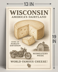 Wisconsin Americas Dairyland Poster PosterGoat