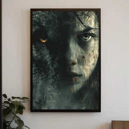 Wolf-Human Fusion Art: Abstract, Artistic, or Pop Culture Poster PosterGoat