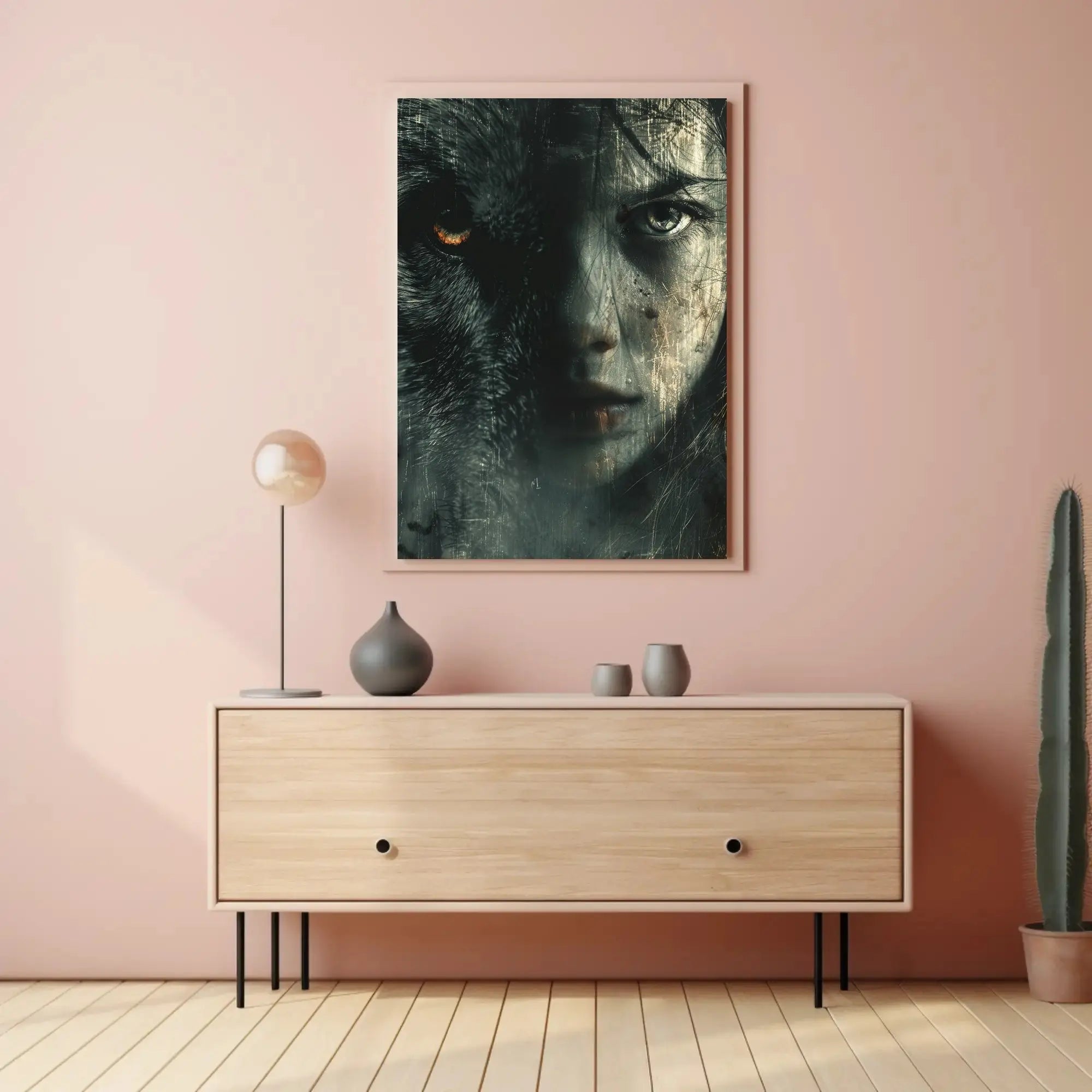 Wolf-Human Fusion Art: Abstract, Artistic, or Pop Culture Poster PosterGoat
