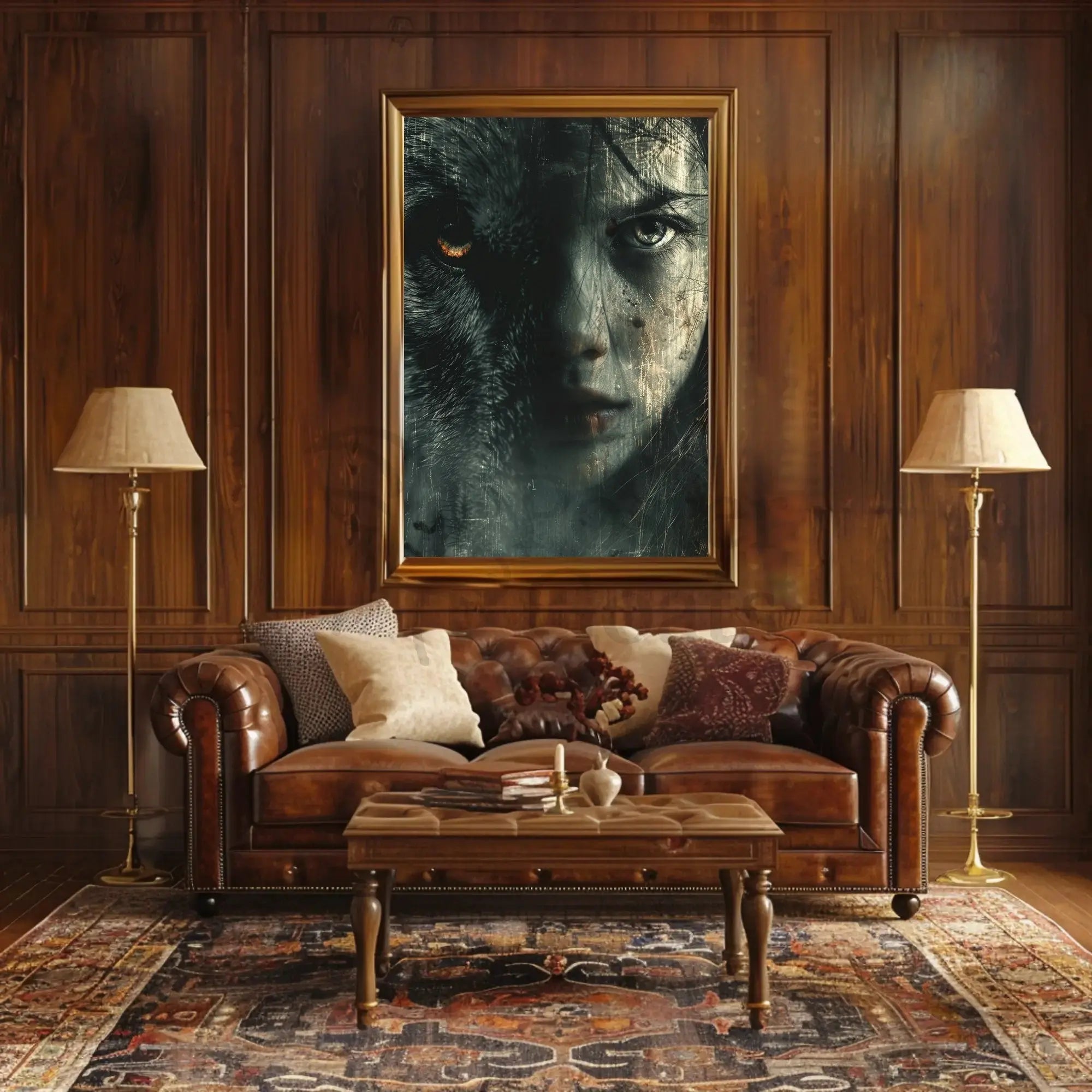 Wolf-Human Fusion Art: Abstract, Artistic, or Pop Culture Poster PosterGoat