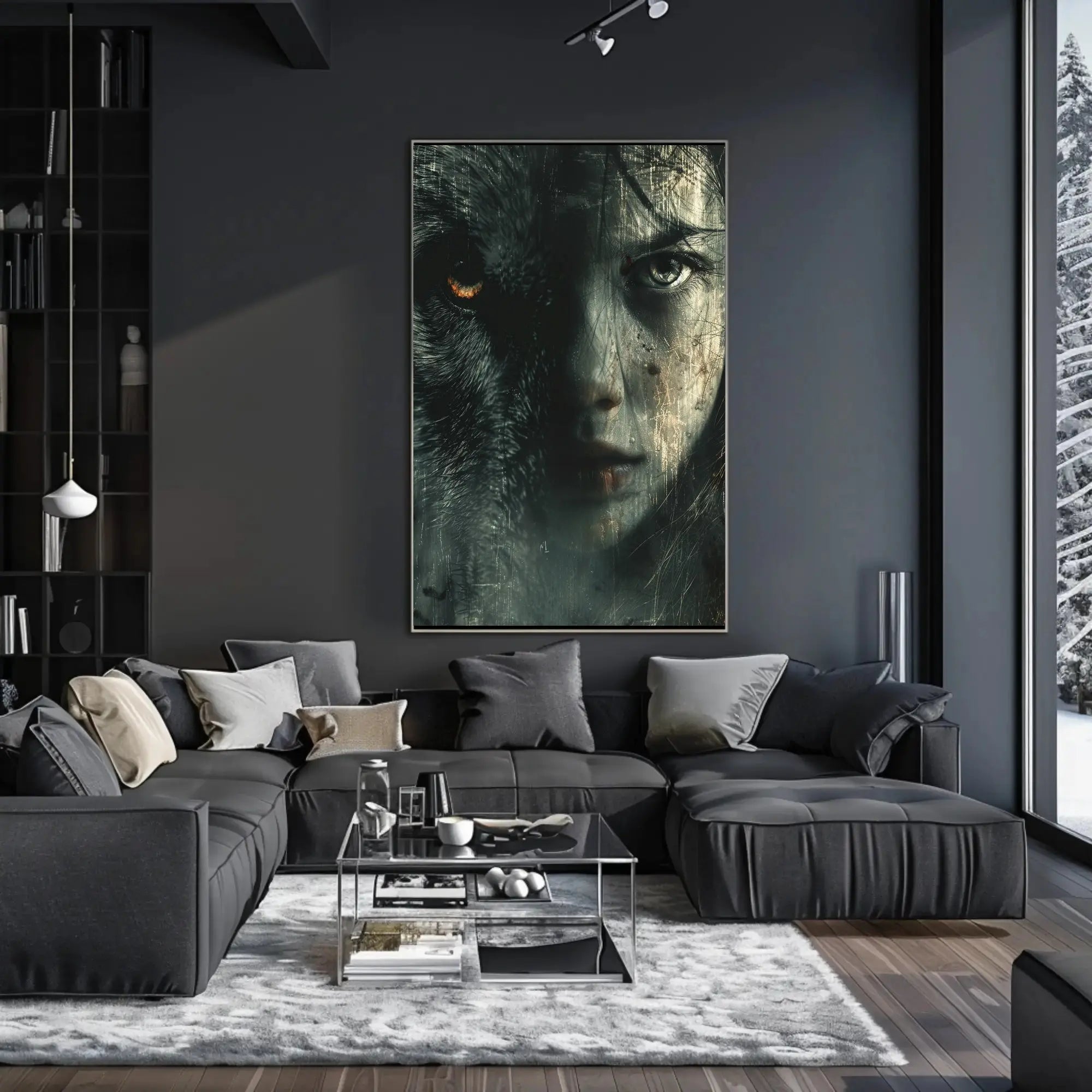 Wolf-Human Fusion Art: Abstract, Artistic, or Pop Culture Poster PosterGoat