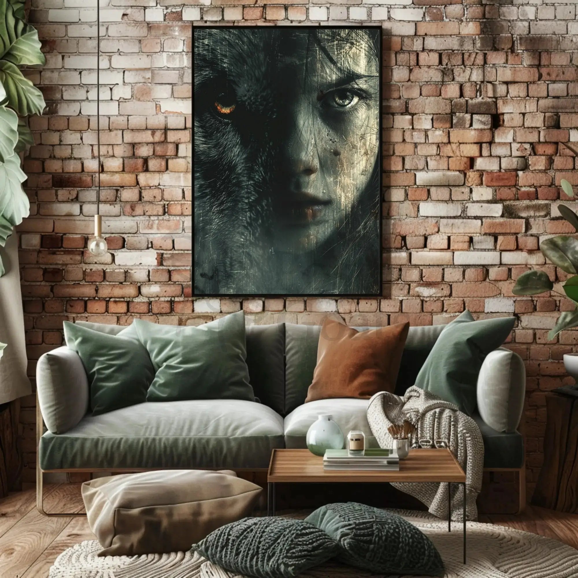 Wolf-Human Fusion Art: Abstract, Artistic, or Pop Culture Poster PosterGoat