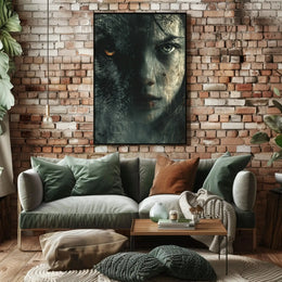 Wolf-Human Fusion Art: Abstract, Artistic, or Pop Culture Poster PosterGoat