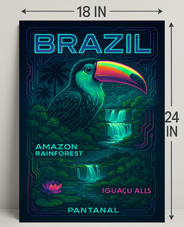 Wonders of Brazil Wall Art Print Decor PosterGoat