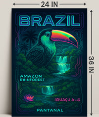 Wonders of Brazil Wall Art Print Decor PosterGoat